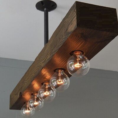 Rustic Beam Lighting, Ceiling Wood Beam Lights / LSWB5