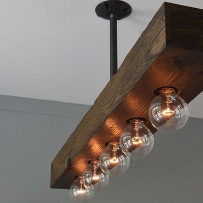 Rustic Beam Lighting, Ceiling Wood Beam Lights / LSWB5
