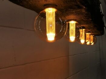 Lumières suspendues de poutre en bois d'unité centrale, accrochantes, plafonniers/LPUB3-1 2