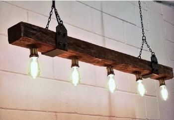 Lumières suspendues de poutre en bois d'unité centrale, accrochantes, plafonniers/LPUB3-1-1 1