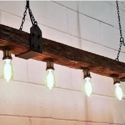 Lumières suspendues de poutre en bois d'unité centrale, accrochantes, plafonniers/LPUB3-1-1