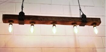 Lumières suspendues de poutre en bois d'unité centrale, accrochantes, plafonniers/LPUB3-1-1 2