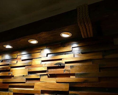 Faux Wood Beam Recessed Spot lights, Rustic lighting / LPUB5
