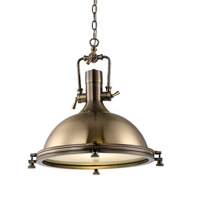Lámpara colgante de acero, Lámpara industrial decorativa / LMG-2-1