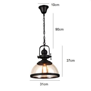 Lampes suspendues de restaurant en métal, style industriel / LMG-1 2