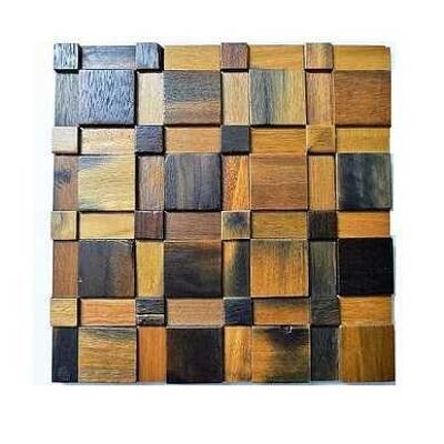 Tessere a mosaico in legno, piastrelle in legno vintage, stile 22 / WMV22