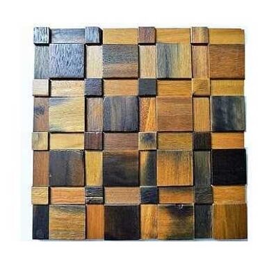 Wood Mosaic Tiles, Vintage Wood Tiles, Style 22 / WMV22