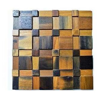 Carreaux de mosaïque en bois, carreaux de bois vintage, style 22 / WMV22 1