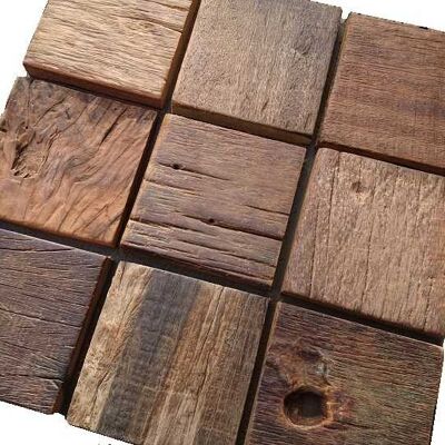 Baldosas de madera vieja, paneles recuperados, estilo rústico 5 / WMR5