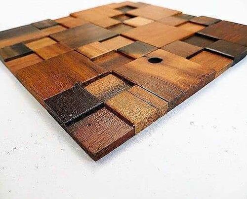 Wooden Wall Tiles, Decorative Tile, Vintage Style 10-A / 1984