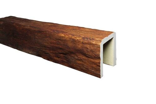 PU Faux Wood Beam 2m or 2.5m Long (12x9cm) - Dark Brown / BPU2-200-0