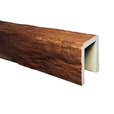 Trave in finto legno PU 2 m o 2,5 m di lunghezza (12x9 cm) - Mogano / BPU2-200-1