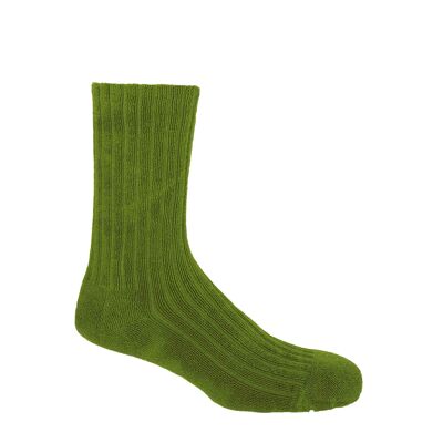 Calcetines de cama de hombre acanalados - Verde