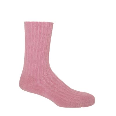 Gerippte Bettsocken für Herren - Rosa