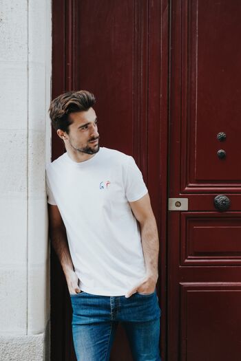 T-shirt homme Arthur Broderie Bleu/Blanc/Rouge Blanc 2