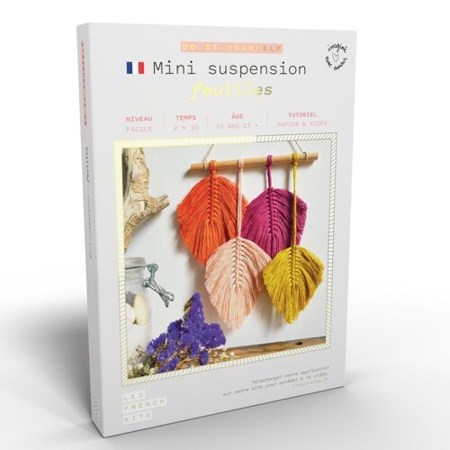 Kit Macramé Mini-Suspension - 4 Plumes