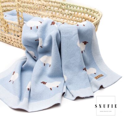 Baby Blanket | SHEEP | Blue
