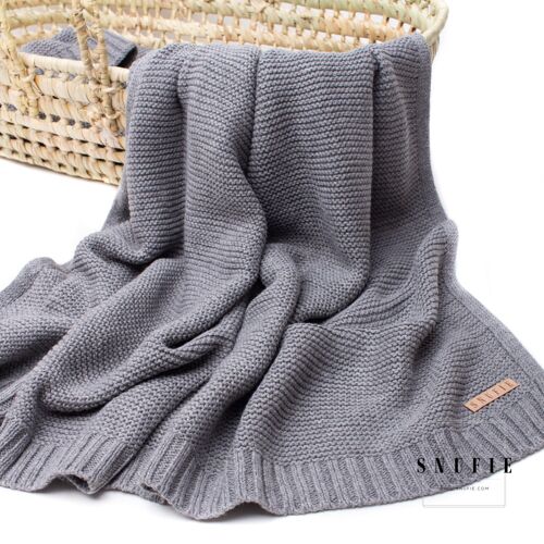 Baby Blanket | KNITTED | Grey