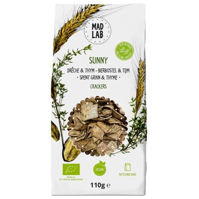 “Sunny” spent grains and thyme crackers