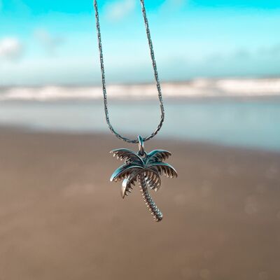 Ocean Palm Necklace Silver
