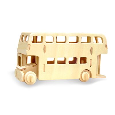 Rompecabezas de madera 3D - Autobús de dos pisos JP238