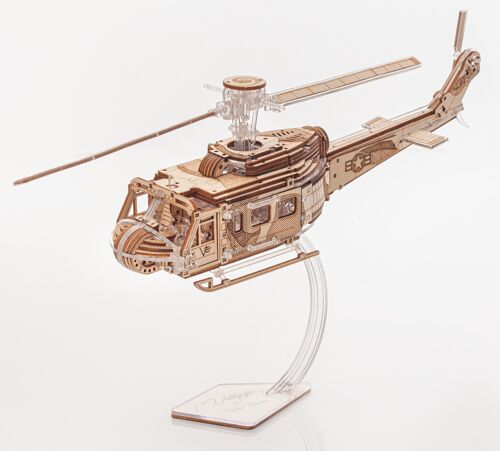 DIY Veter Models, 3D Construction Kit Helicopter(35.8x5.5x9.9cm) with standard for heli , AKV-11,