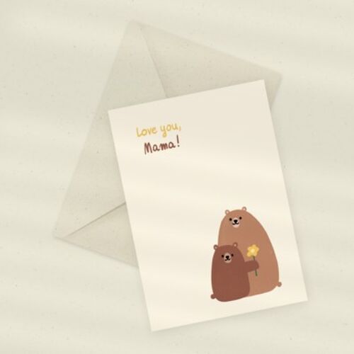 Eco Greeting Card — Mama Bear