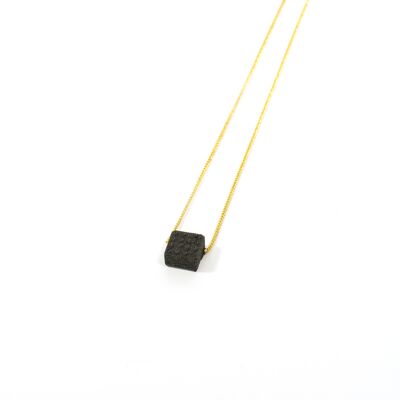 Black Jewelry - Square - gold plated silver