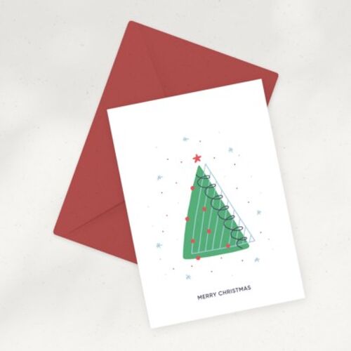 Eco Greeting Card — Abstract Christmas Tree