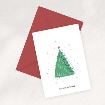 Carte de vœux écologique — arbre de Noël abstrait 1