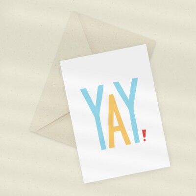 Eco Greeting Card — Yay!
