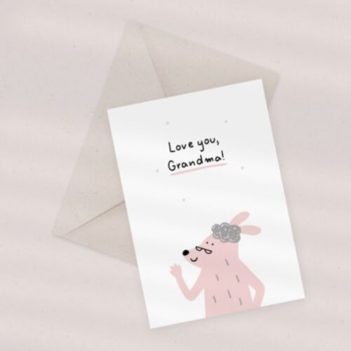 Eco Greeting Card — Love You Grandma