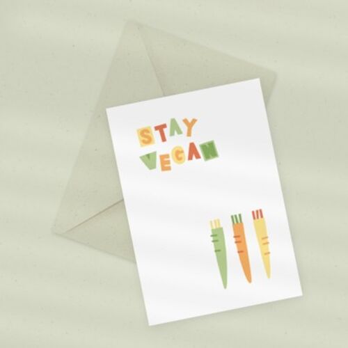 Eco Greeting Card — Stay Vegan