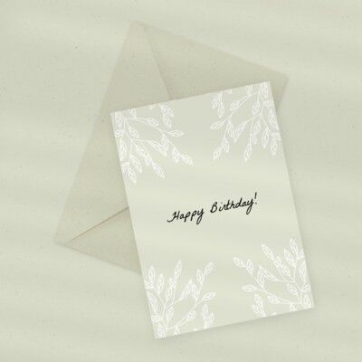 Eco Greeting Card — Vintage Birthday