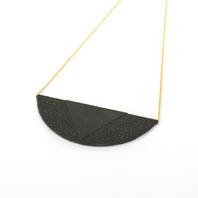 Black Jewelry - Half Moon - gold plated silver