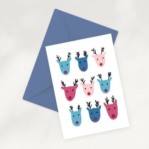Eco Greeting Card — Reindeer Family
