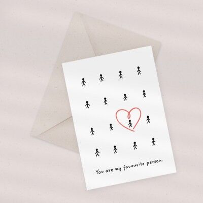 Eco Greeting Card — Favorite Person