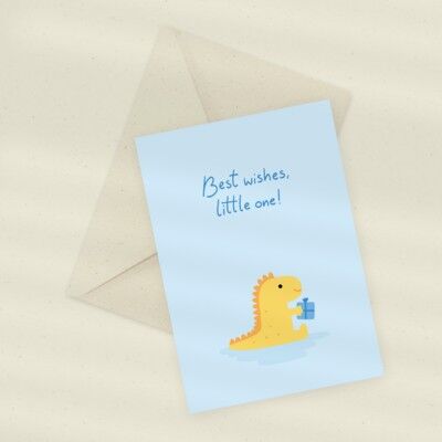 Eco Greeting Card — Little Dinosaur
