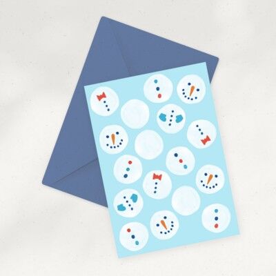 Eco Greeting Card — Snowman Madness
