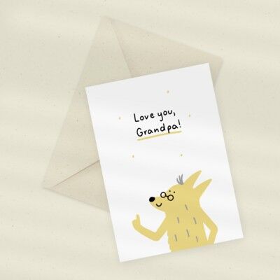 Eco Greeting Card — Love You Grandpa