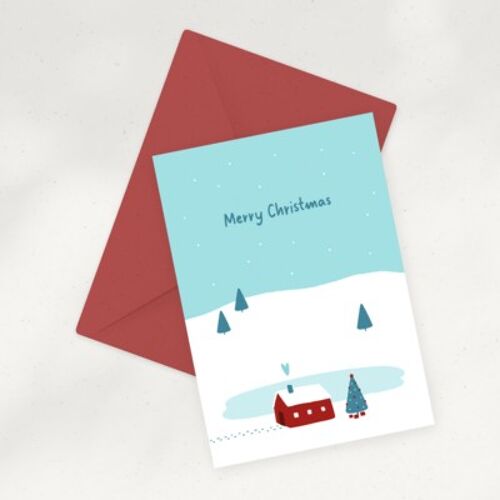 Eco Greeting Card — Little Red House
