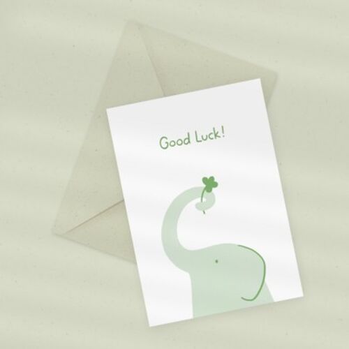 Eco Greeting Card — Lucky Elephant