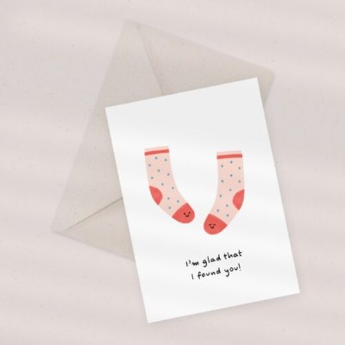 Eco Greeting Card — Pair of Socks