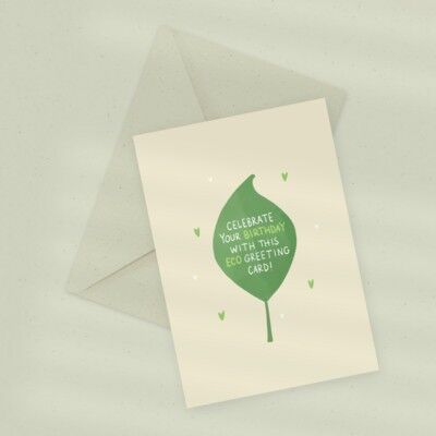 Cartolina d'auguri ecologica: compleanno amichevole per il pianeta