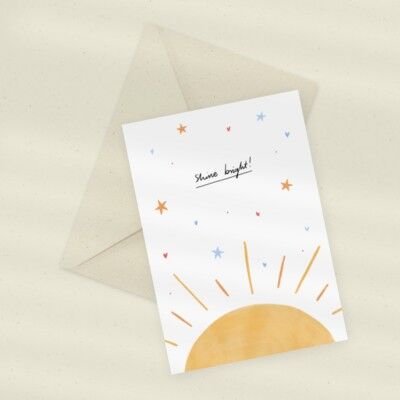 Eco Greeting Card — Shine Bright