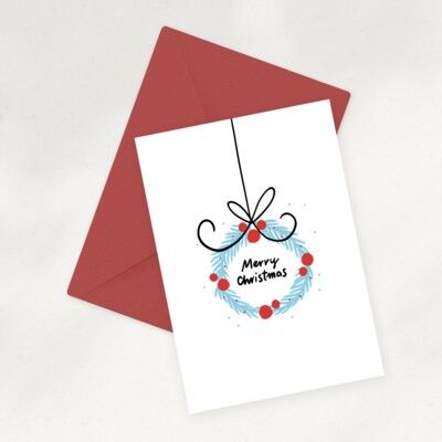 Eco Greeting Card — Christmas Wreath