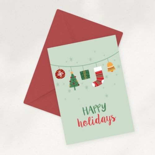 Eco Greeting Card — Christmas Decorations