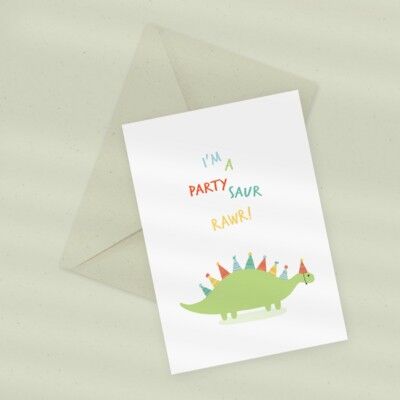 Eco Greeting Card — Partysaur