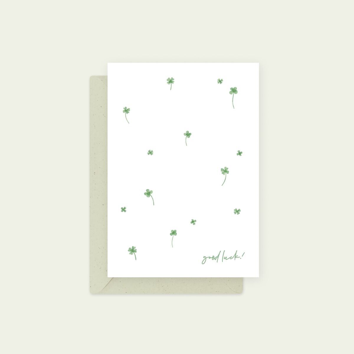 Biglietto di auguri ecologico: buona fortuna