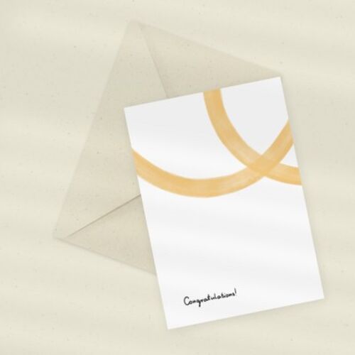 Eco Greeting Card — Golden Rings
